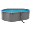 Морозоустойчивый бассейн PoolMagic Anthracite овальный 7.3x3.6x1.3 м комплект Premium